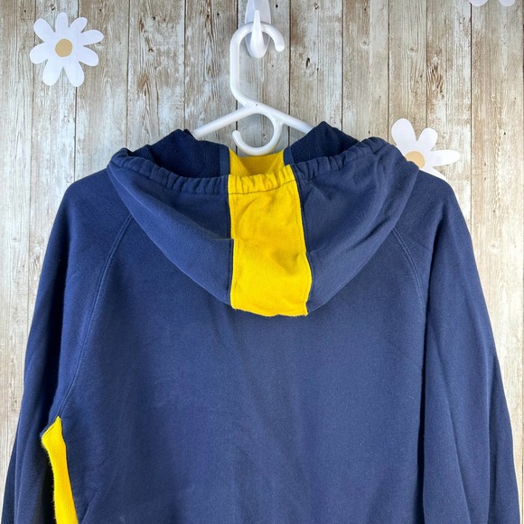 RALPH LAUREN Youths Hoodie Sz L Navy Yellow Big Pony Embroidered Drawstring - Picture 4 of 8